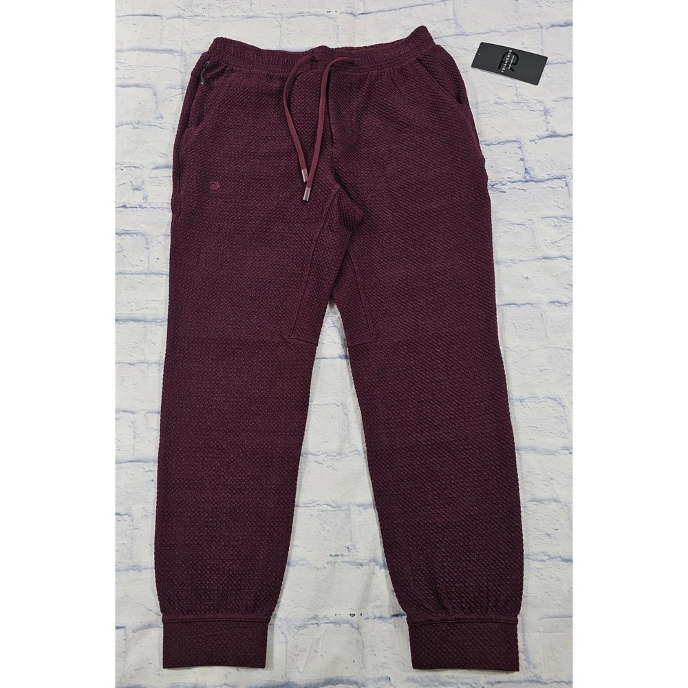 7 Diamonds Restoration Perform Jogger Mens M Maroon Knit Textured